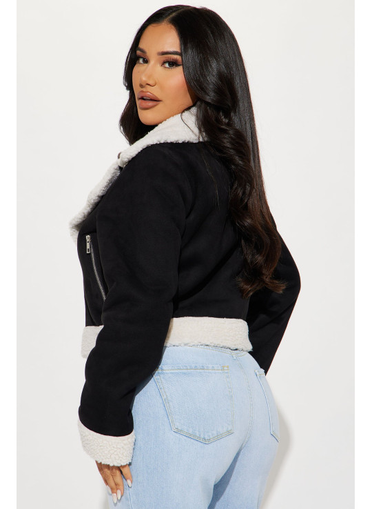 Шкіряна мото-куртка з овчини