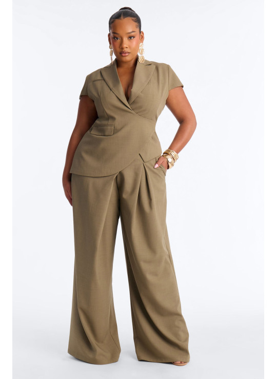 Широкі штани Tiana з запахом на талії та складками