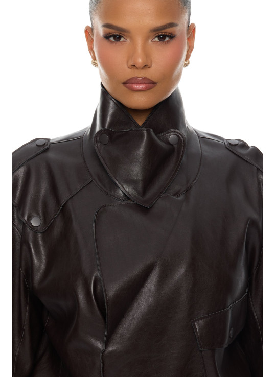 Карго-куртка 'Zaya' зі штучної шкіри