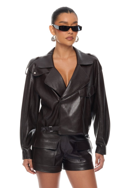 Карго-куртка 'Zaya' зі штучної шкіри