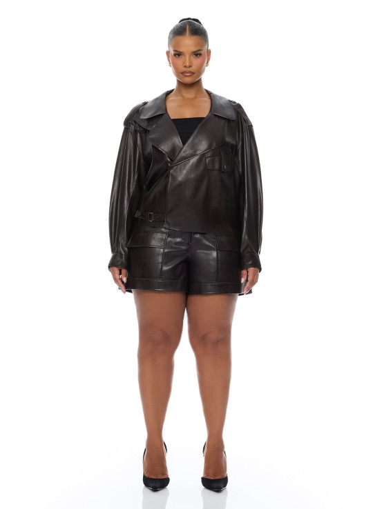 Карго-куртка 'Zaya' зі штучної шкіри