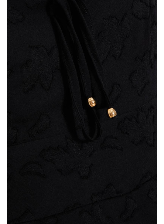 Чорний квітковий ігровий костюм Jacquard