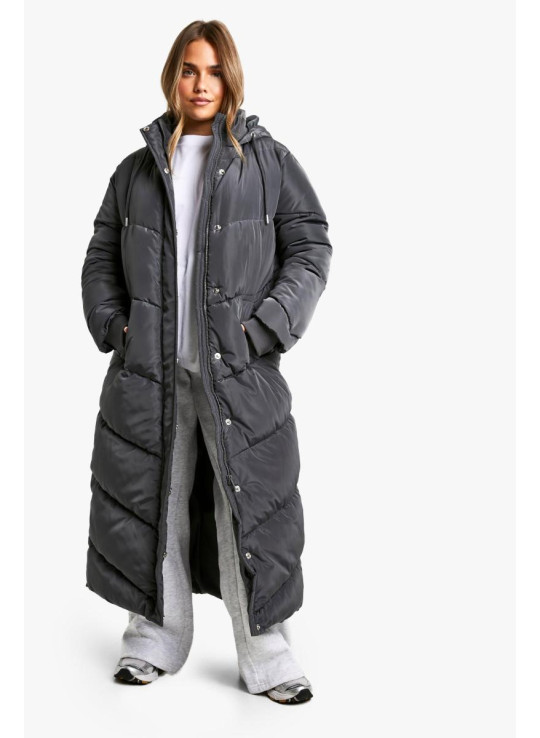 Puffer Petite з капюшоном максимальної довжини