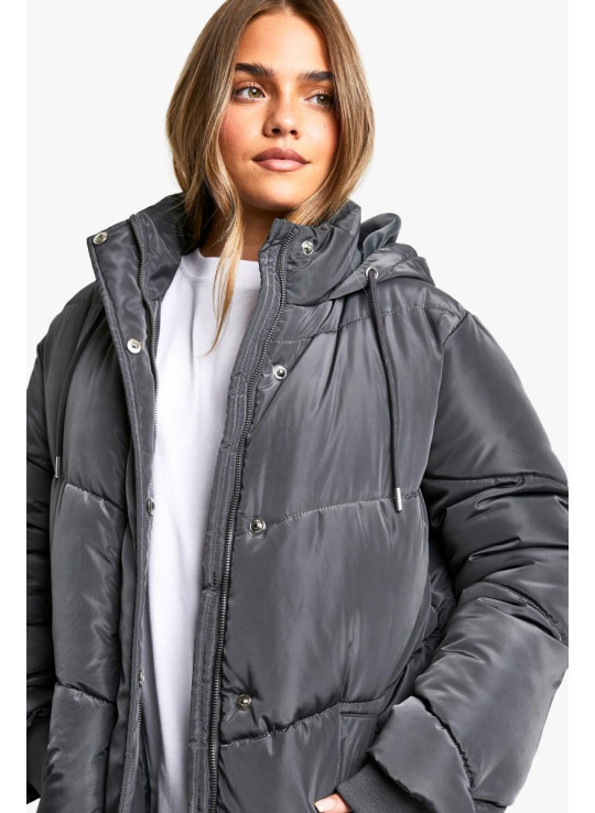 Puffer Petite з капюшоном максимальної довжини