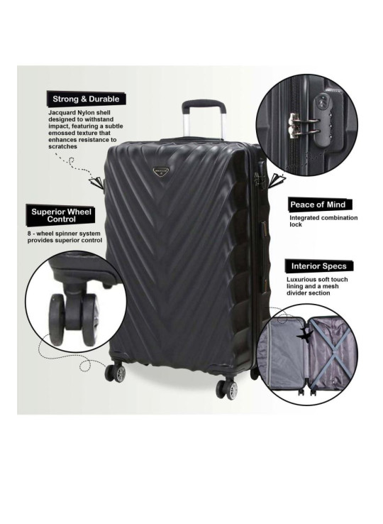 Валіза Hard Shell Cabin 55 x 40 x 20 см підходить для Easyjet, Ryanair