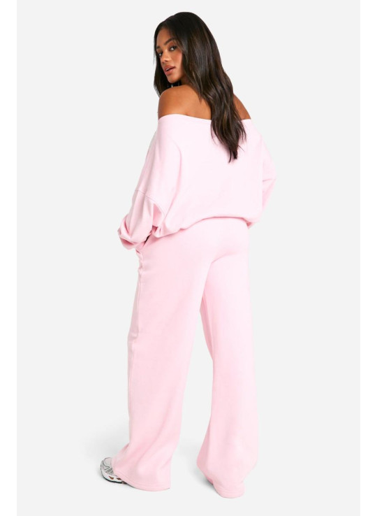 Dsgn Studio Slogan Deep Waistband Straight Leg Jogger
