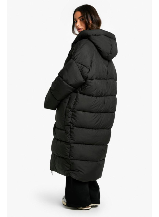 Довга пуховик Petite Oversize з капюшоном
