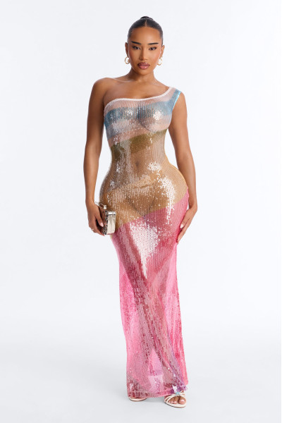 Блискуча Сукня Максі 'Stage Stunner' з Паєтками