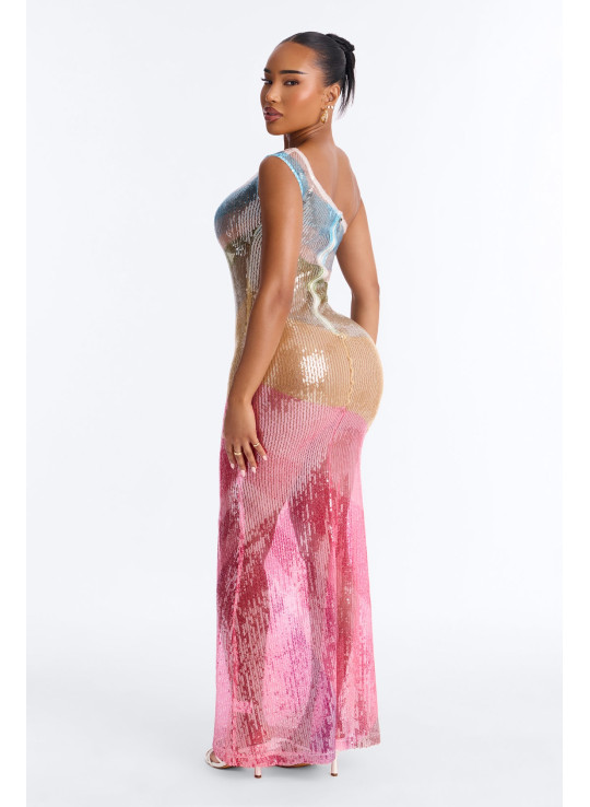 Блискуча Сукня Максі 'Stage Stunner' з Паєтками