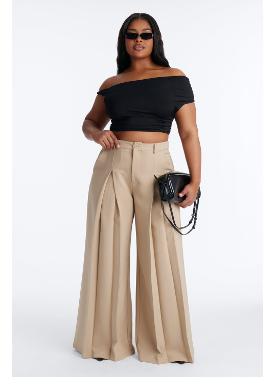 Широкі штани Karianna з креп-тканини 33