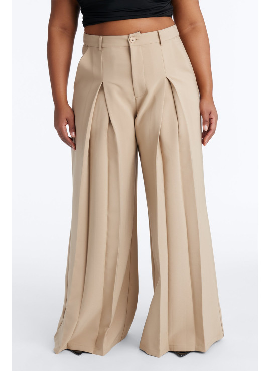 Широкі штани Karianna з креп-тканини 33