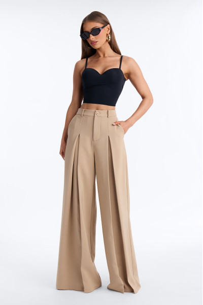 Широкі штани Karianna з креп-тканини 33