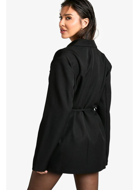 Піджак з поясом Marl Shoulder Pad