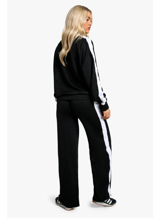 Dsgn Studio Contrast Drawcord Tricot Straight Leg Jogger