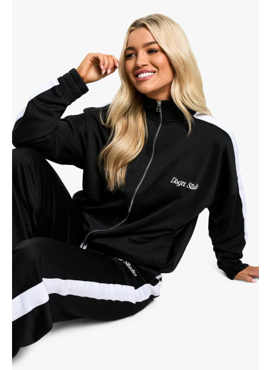 Dsgn Studio Contrast Drawcord Tricot Straight Leg Jogger