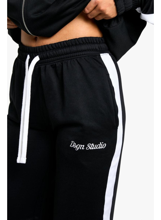 Dsgn Studio Contrast Drawcord Tricot Straight Leg Jogger