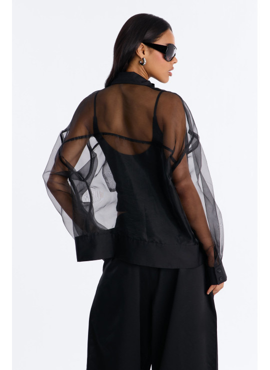 Прозора бомбер-куртка 'Something To Prove' з органзи