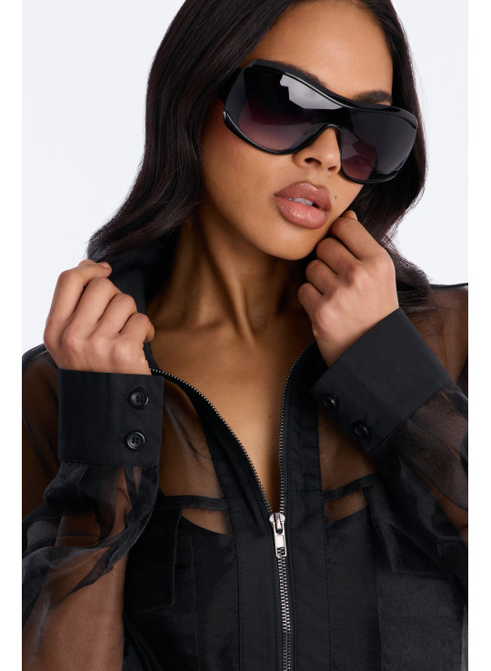 Прозора бомбер-куртка 'Something To Prove' з органзи