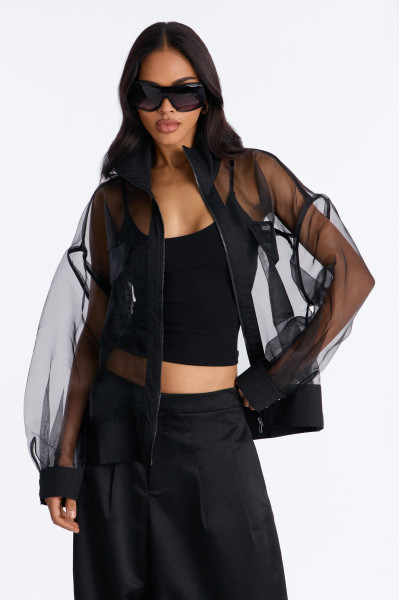 Прозора бомбер-куртка 'Something To Prove' з органзи