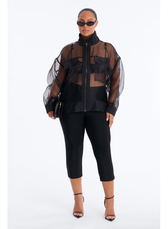 Прозора бомбер-куртка 'Something To Prove' з органзи