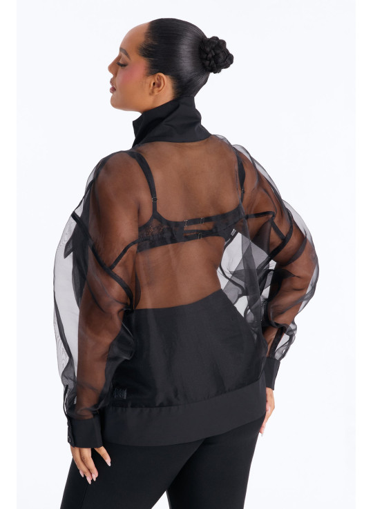 Прозора бомбер-куртка 'Something To Prove' з органзи